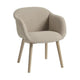 Muuto Fiber Soft eetkamerstoel gestoffeerd Ecriture 240 vierpoot eikenhout