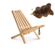 Weltevree Fieldchair Larch loungestoel met bruin schapenvacht
