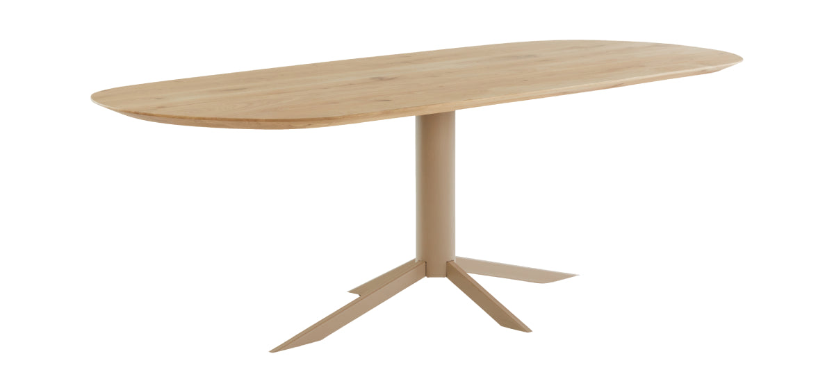 Dyyk Flint eettafel 180x110 cm Capsule eiken groove sand