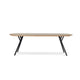 Dyyk Float eettafel 260x110 cm eiken groove zwart