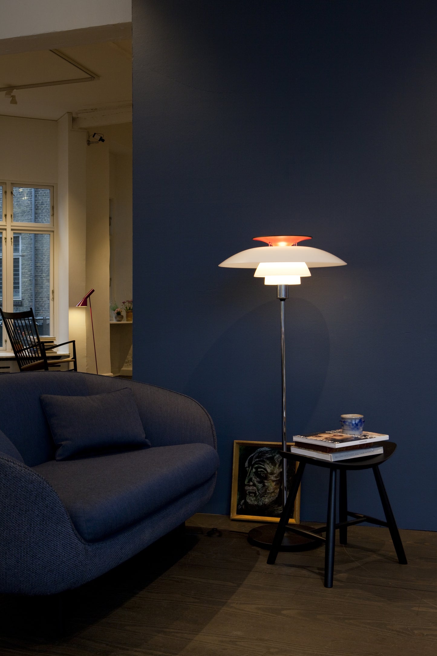 Louis Poulsen PH 80 vloerlamp Opal White/Chrome