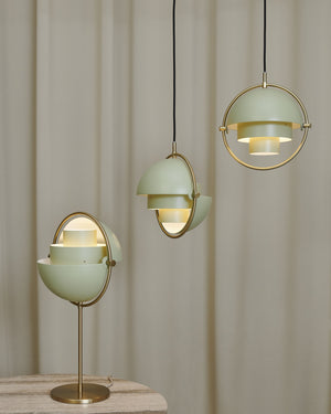 Gubi Multi-Lite tafellamp Brass / Desert Sage