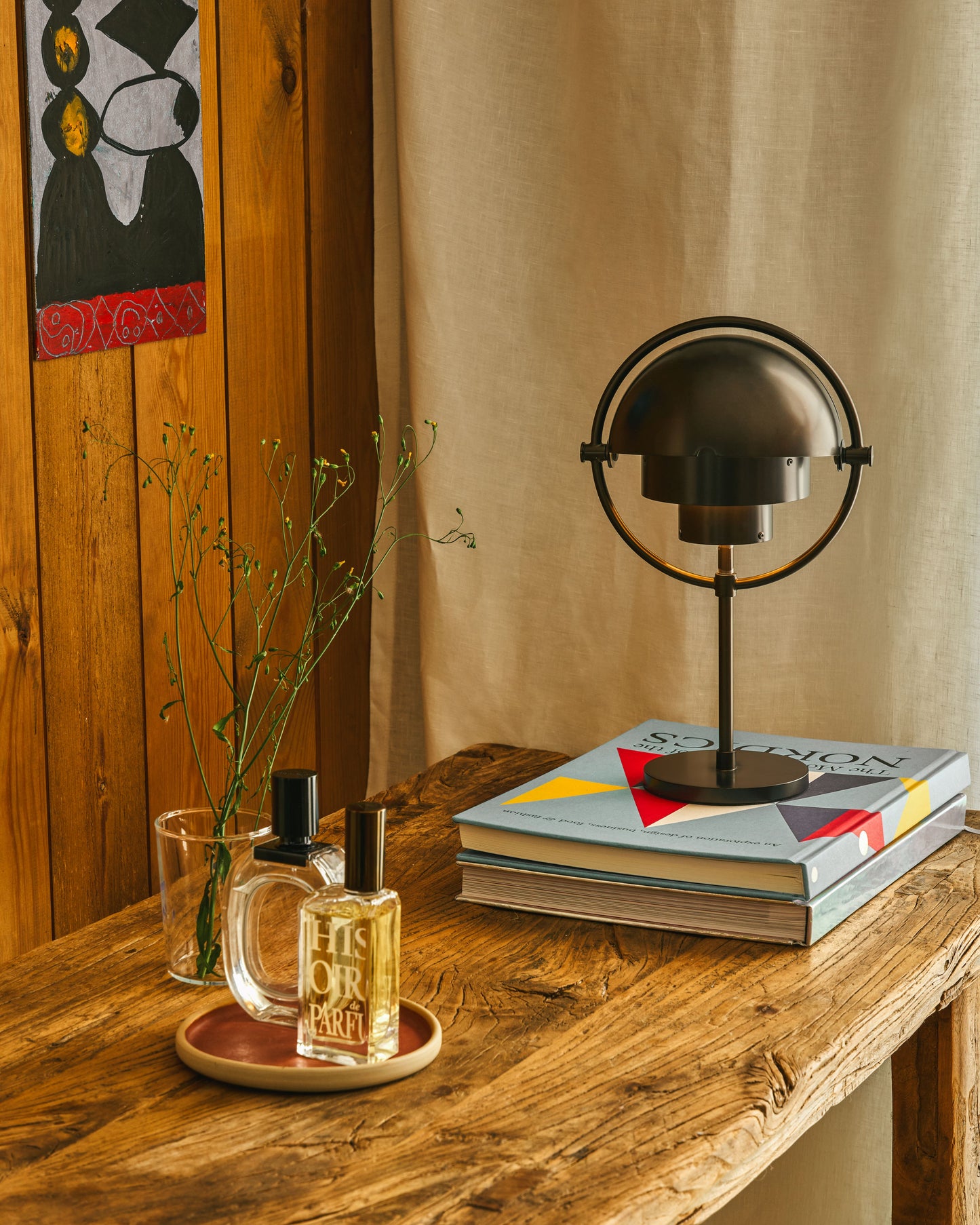 Gubi Multi-Lite portable lamp Black Brass