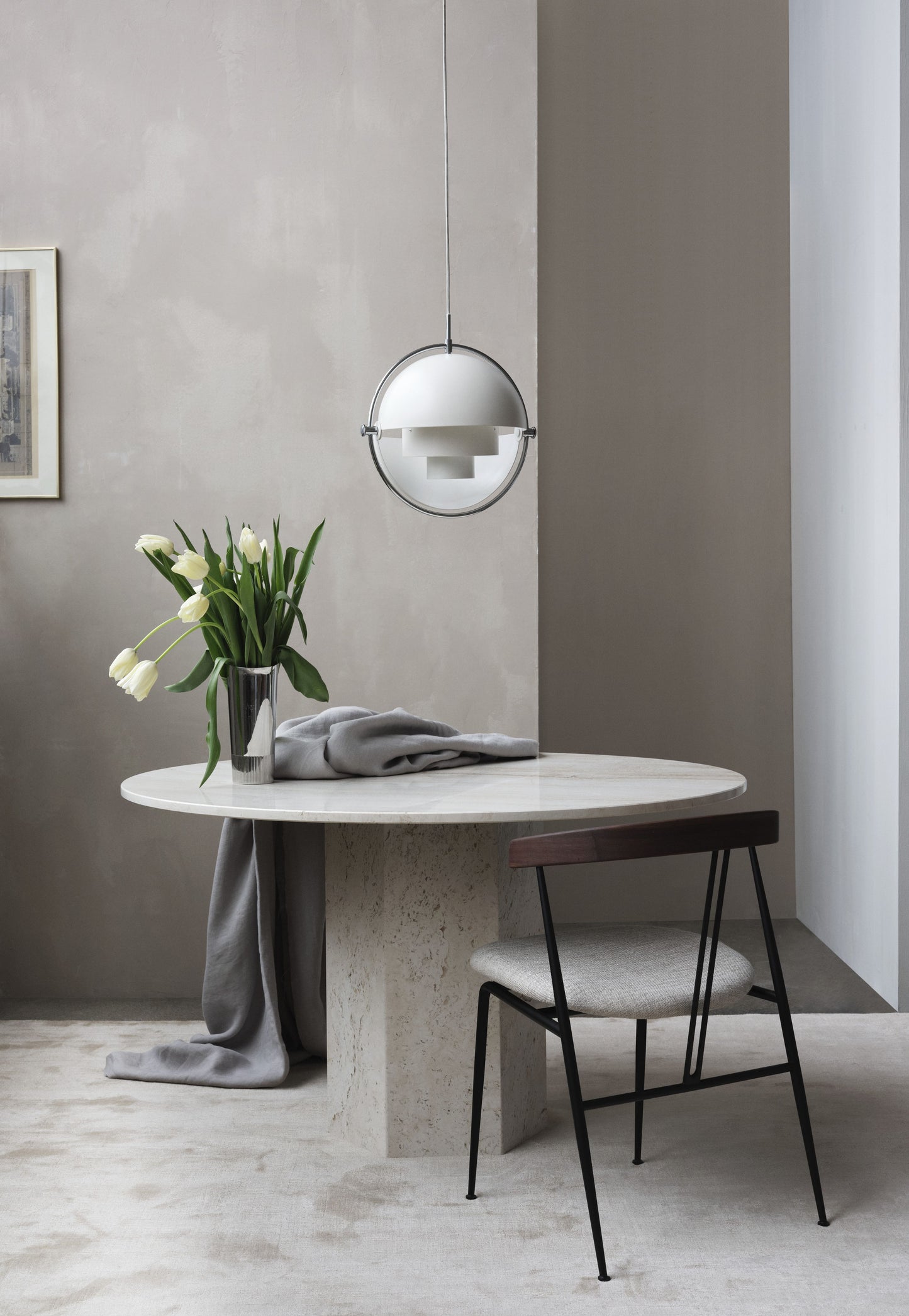 Gubi Multi-Lite hanglamp Chrome / White