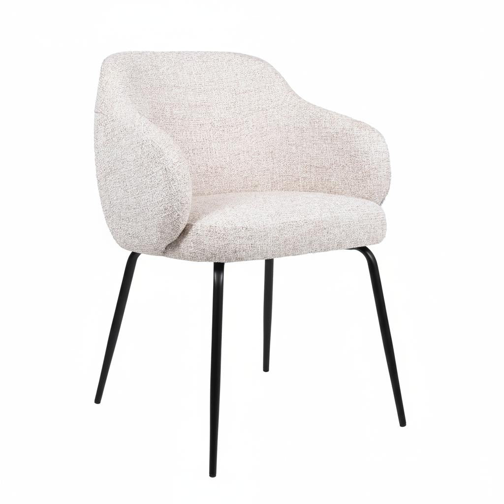 HelloChair HC05 Shulby eetkamerstoel Field Sand vierpoot zwart