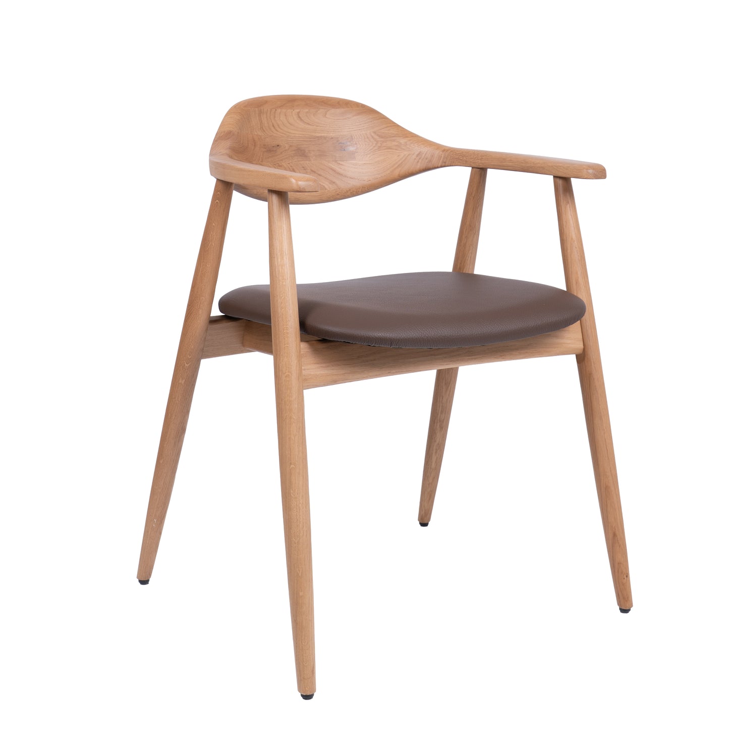 HelloChair HC309 Ori eetkamerstoel leer Chocolate eiken manaco