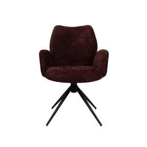 HelloChair HC38 Fenn armstoel Tango Burgundy spinpoot bruin