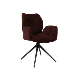HelloChair HC38 Fenn armstoel Tango Burgundy spinpoot bruin