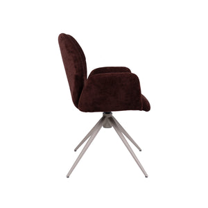 HelloChair HC38 Fenn armstoel Tango Burgundy spinpoot beige