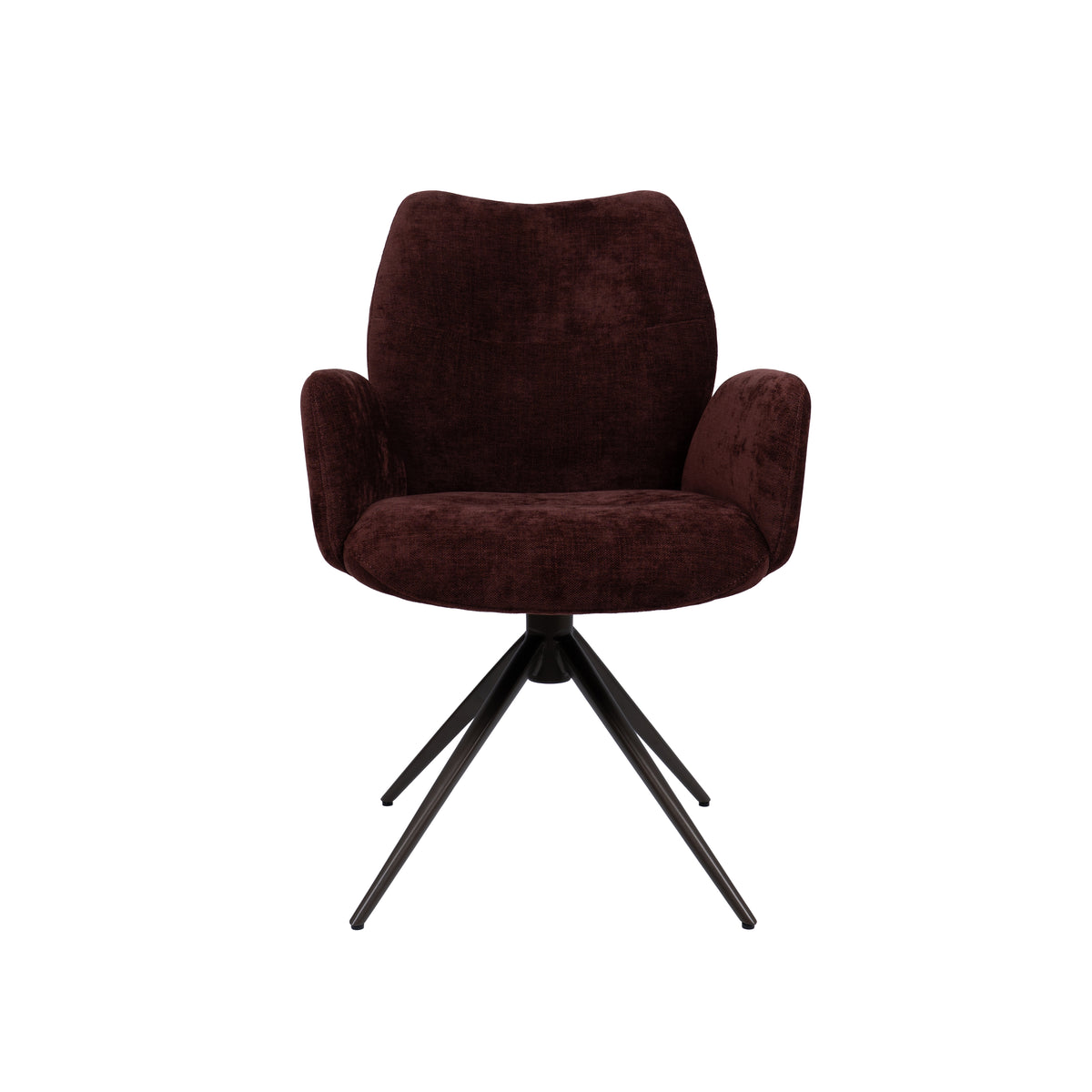 HelloChair HC38 Fenn armstoel Tango Burgundy spinpoot bruin