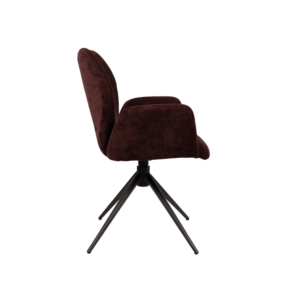 HelloChair HC38 Fenn armstoel Tango Burgundy spinpoot bruin