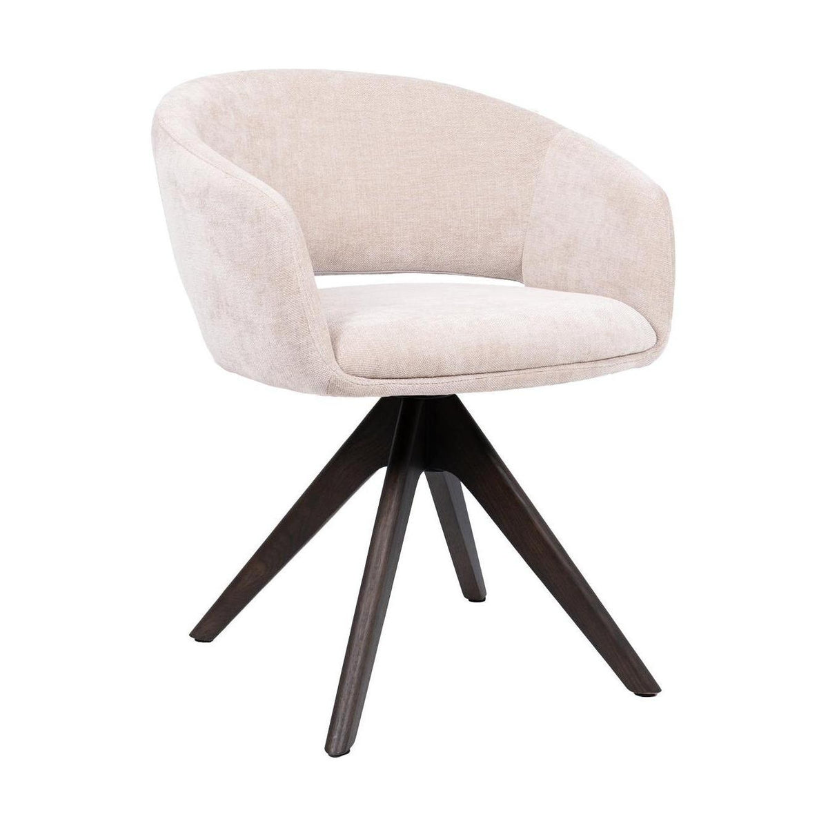 HelloChair HC41 Iloa eetkamerstoel Tango Beige spinpoot walnoot