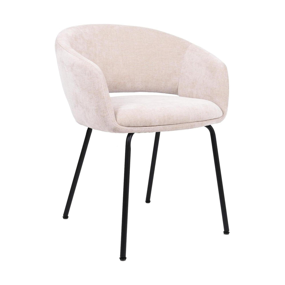 HelloChair HC41 Iloa eetkamerstoel Tango Beige vierpoot zwart