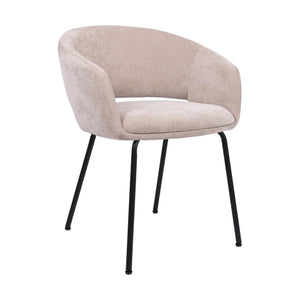 HelloChair HC41 Iloa eetkamerstoel Tango Zand vierpoot zwart