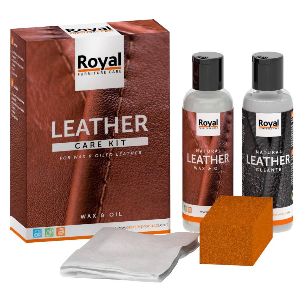 Royal Furniture care leather onderhoudsset wax & oil