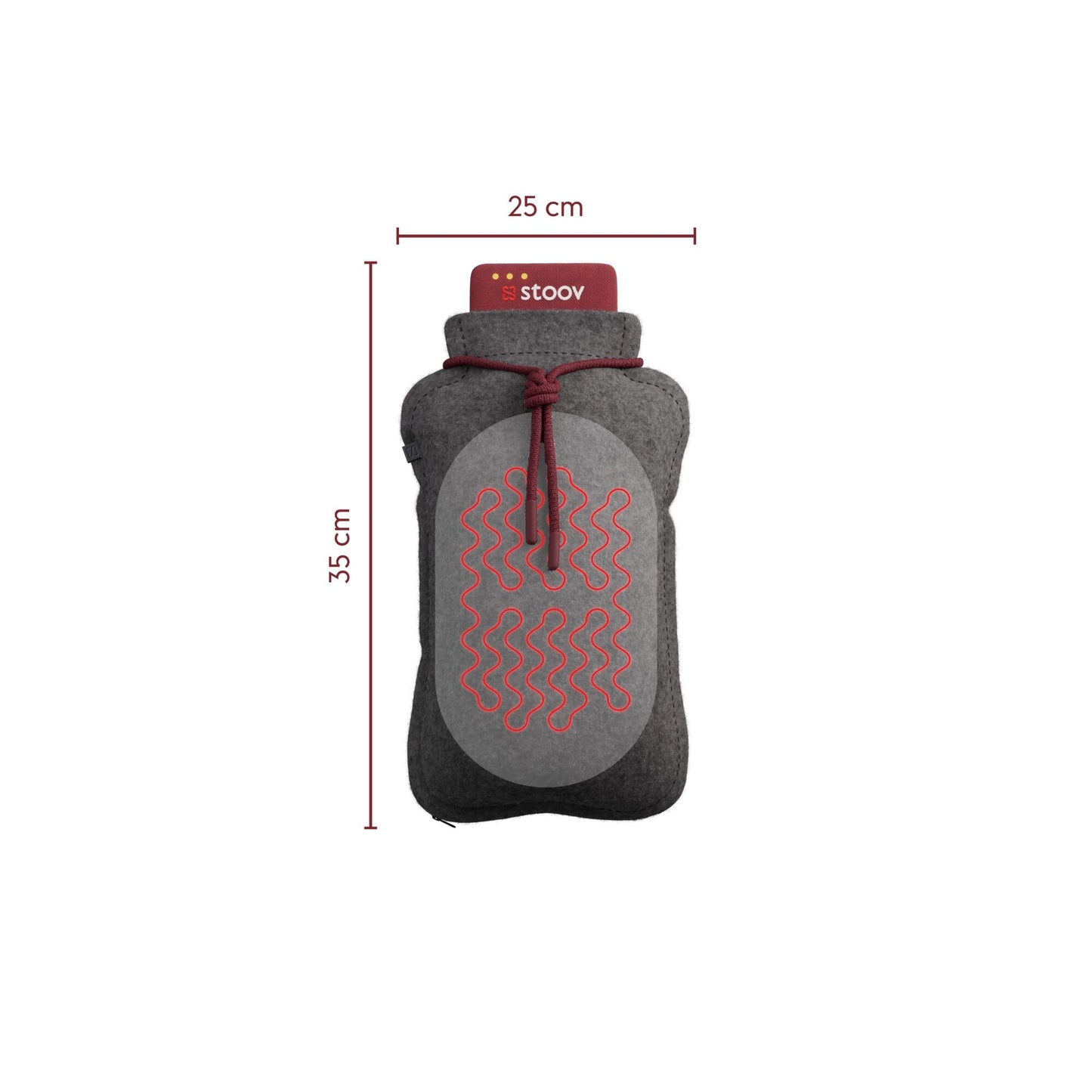Stoov Homey Base S3 elektrische kruik Melange Dark Grey