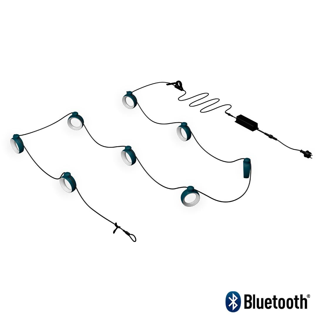 Fermob Hoopik lichtsnoer L1200 cm Acapulco blue