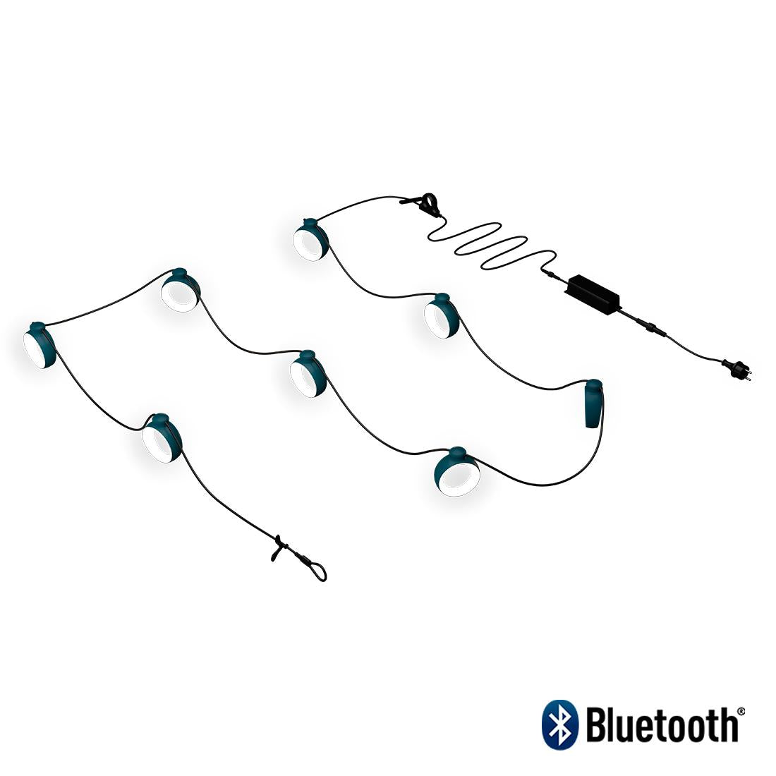 Fermob Hoopik lichtsnoer L1200 cm Acapulco blue
