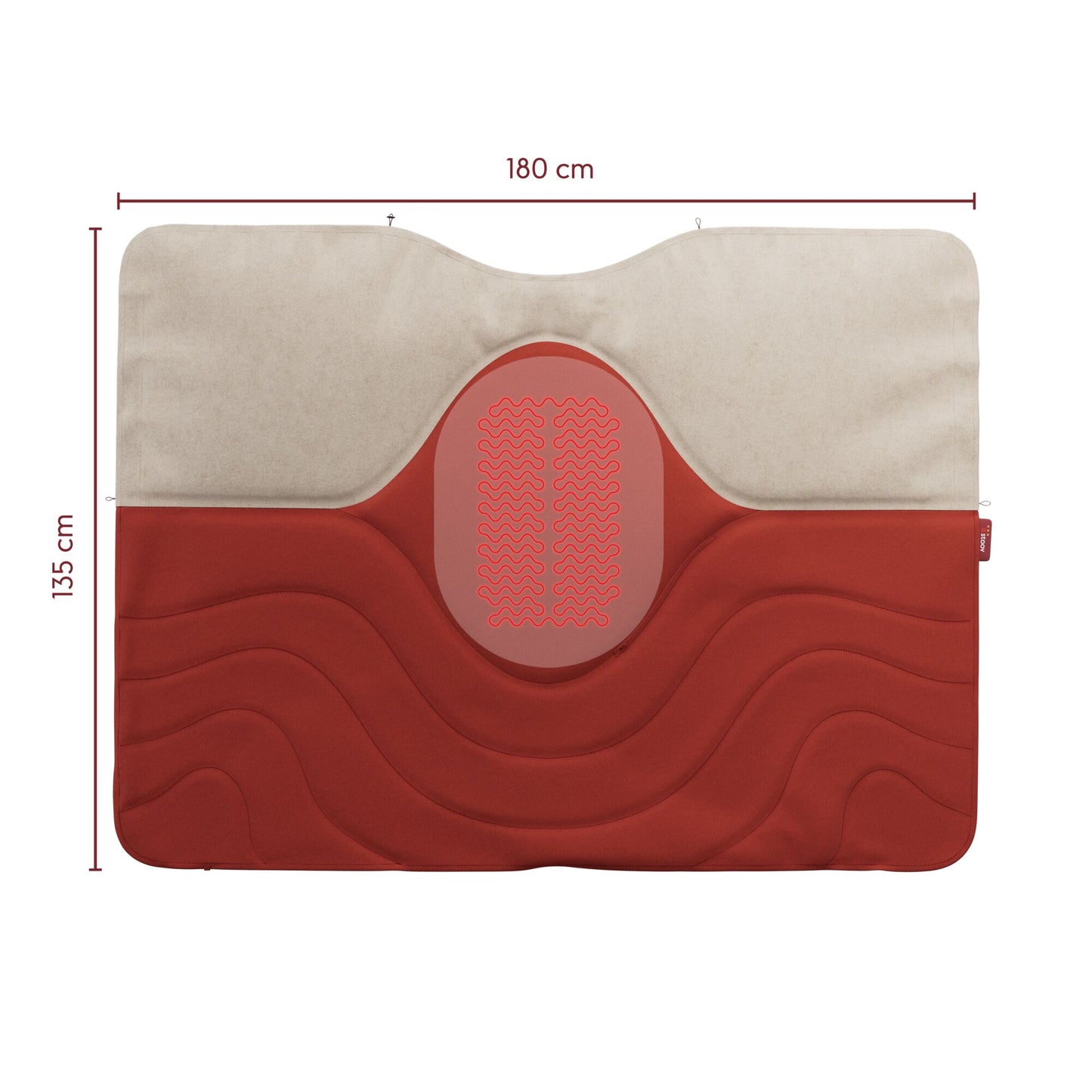 Stoov Huge Hug Pro S3 warmtedeken Original Melange/Earth Red