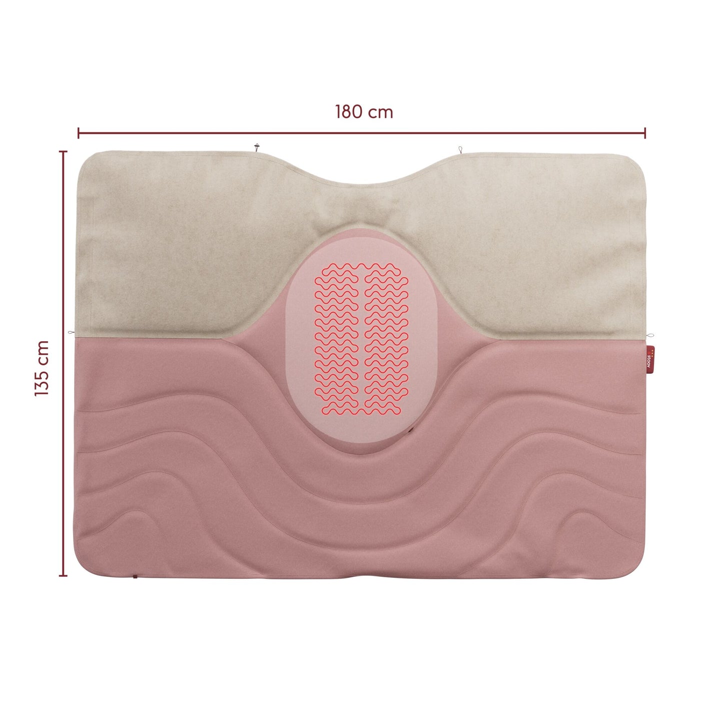 Stoov Huge Hug Flex S3 warmtedeken Original Melange/Soft Pink
