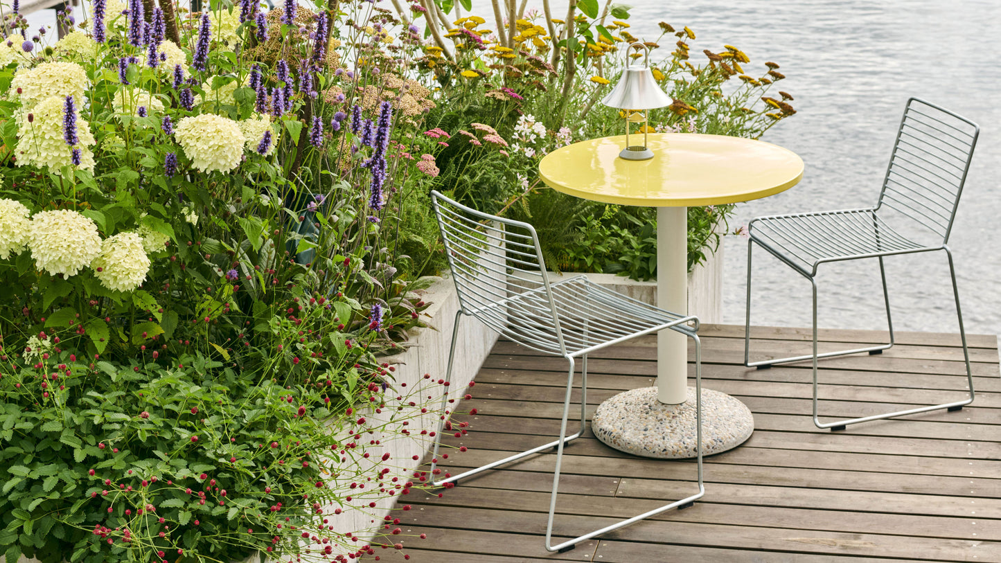 HAY Ceramic tuintafel Ø70 cm Bright Yellow
