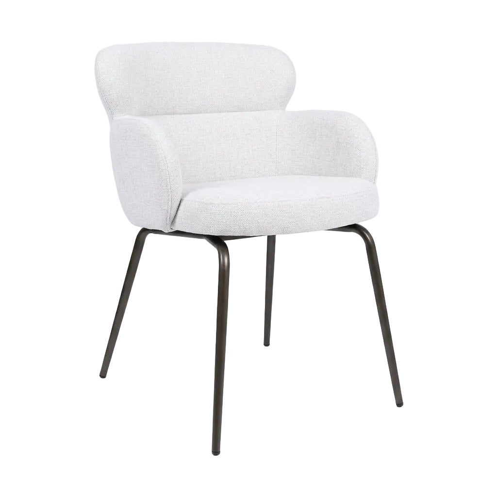 HelloChair HC22 Akin eetkamerstoel Beach Beige vierpoot anodic brown