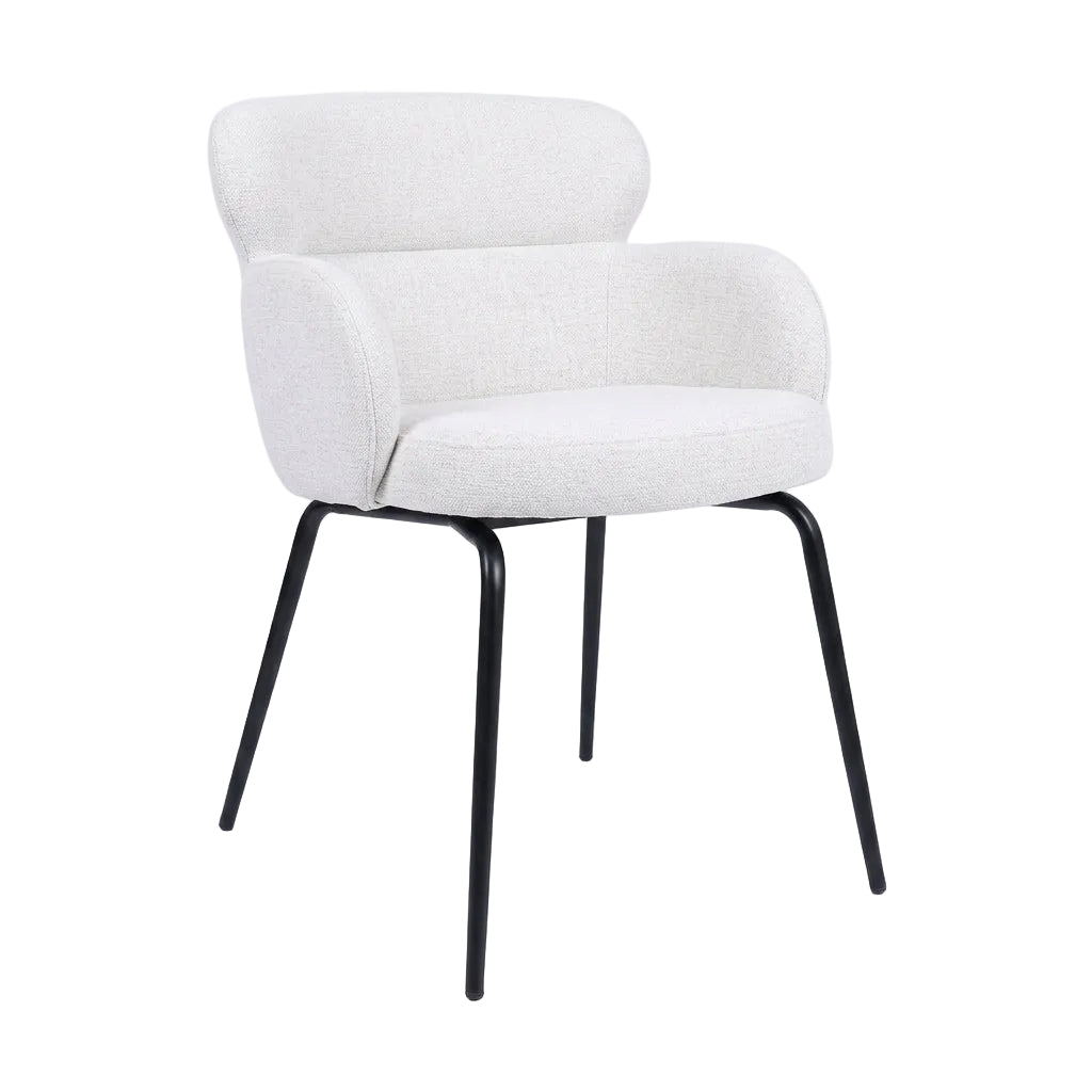 HelloChair HC22 Akin eetkamerstoel Beach Beige vierpoot zwart