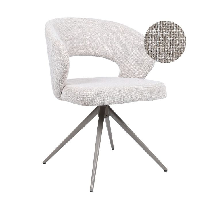 HelloChair HC25 Seli eetkamerstoel Chacha Linen spinpoot beige