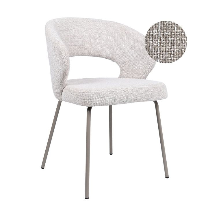 HelloChair HC25 Seli eetkamerstoel Chacha Linen vierpoot beige