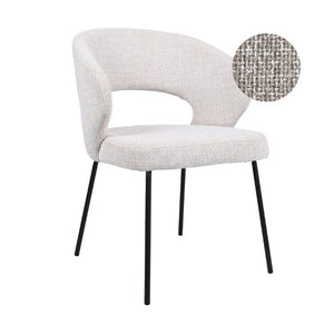 HelloChair HC25 Seli eetkamerstoel Chacha Linen vierpoot zwart