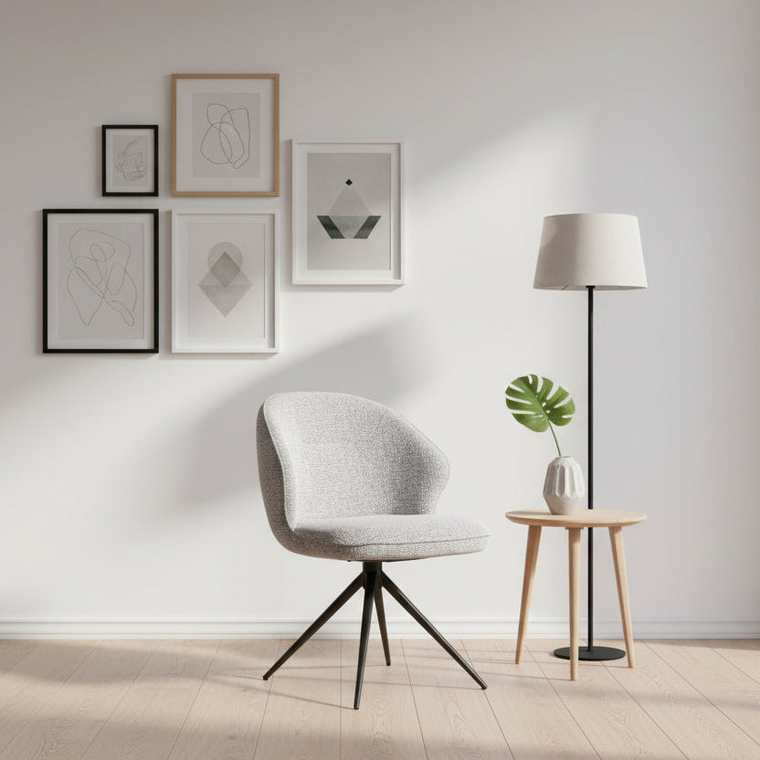 HelloChair HC26 Ulvi eetkamerstoel Milan Wheat spinpoot zwart