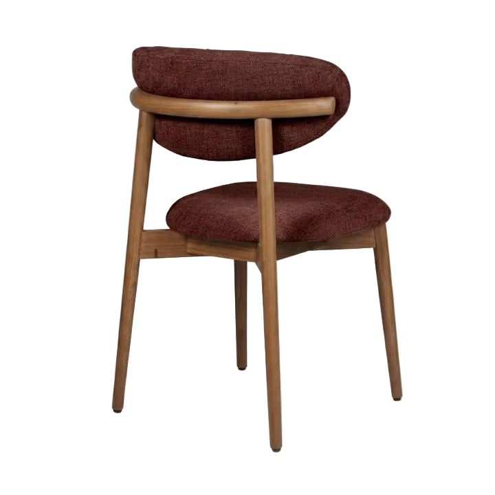 HelloChair HC36 Livi eetkamerstoel Tango Burgundy hout tabacco