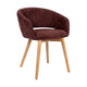 HelloChair HC41 Iloa eetkamerstoel Tango Burgundy vierpoot hout