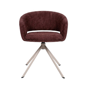 HelloChair HC41 Iloa eetkamerstoel Tango Burgundy spinpoot beige
