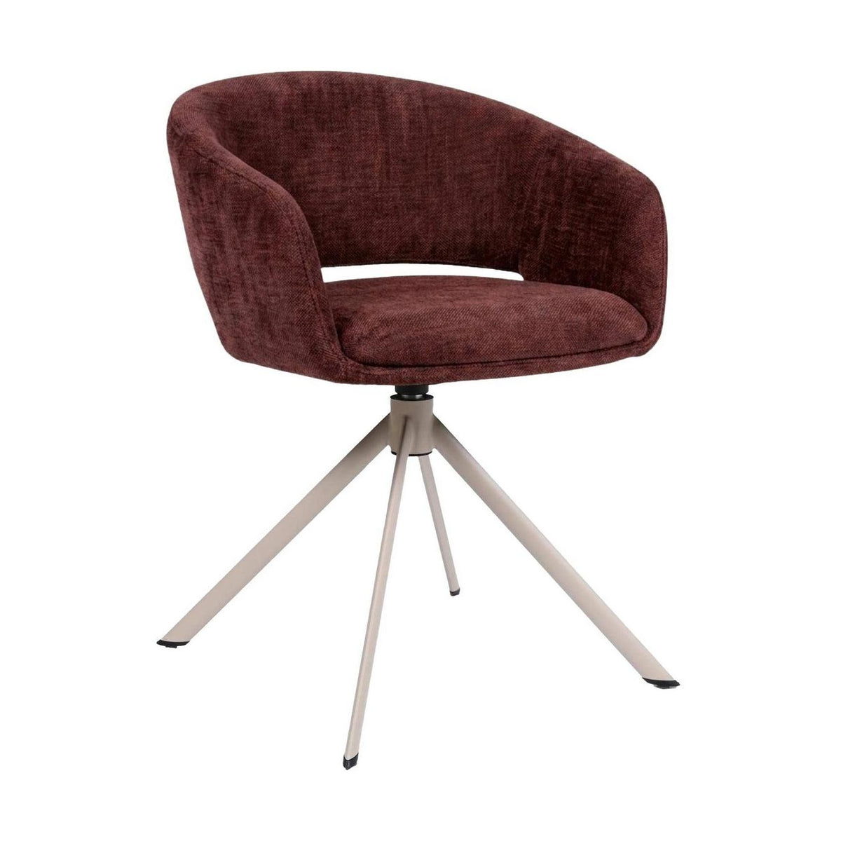 HelloChair HC41 Iloa eetkamerstoel Tango Burgundy spinpoot beige