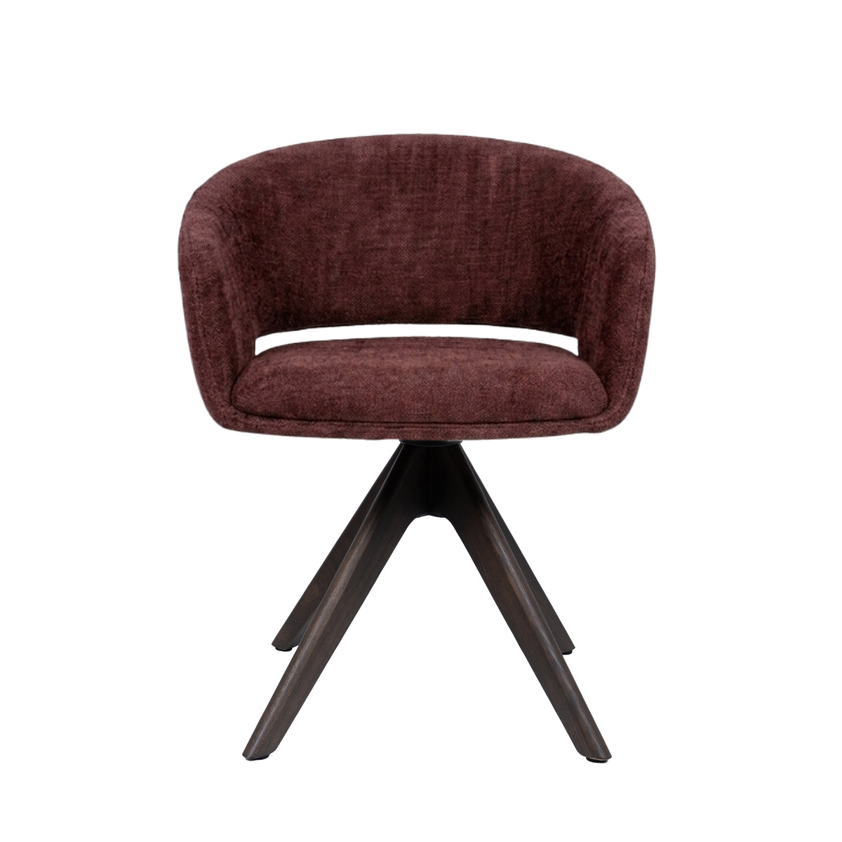 HelloChair HC41 Iloa eetkamerstoel Tango Burgundy spinpoot walnoot