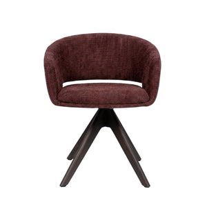 HelloChair HC41 Iloa eetkamerstoel Tango Burgundy spinpoot walnoot