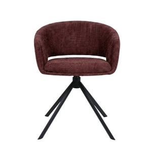 HelloChair HC41 Iloa eetkamerstoel Tango Burgundy spinpoot zwart