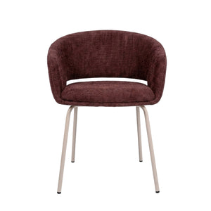 HelloChair HC41 Iloa eetkamerstoel Tango Burgundy vierpoot beige