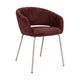 HelloChair HC41 Iloa eetkamerstoel Tango Burgundy vierpoot beige
