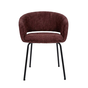 HelloChair HC41 Iloa eetkamerstoel Tango Burgundy vierpoot zwart
