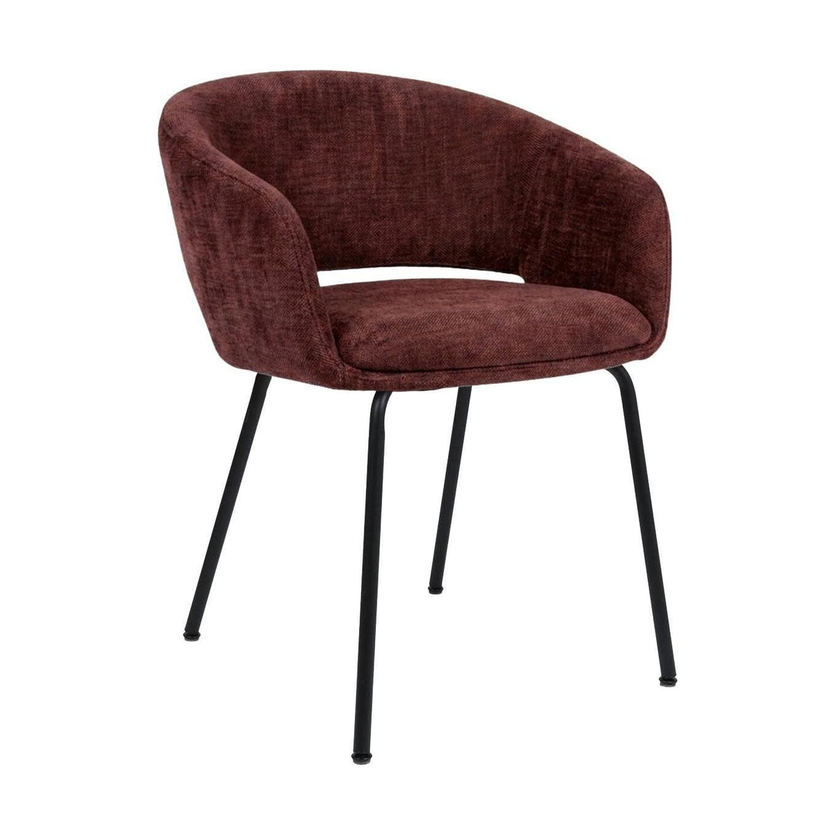HelloChair HC41 Iloa eetkamerstoel Tango Burgundy vierpoot zwart