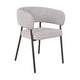 HelloChair Lovi eetkamerstoel Milan Greige poot dark brown