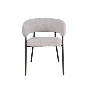 HelloChair Lovi eetkamerstoel Milan Greige poot dark brown