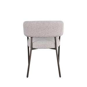 HelloChair Lovi eetkamerstoel Milan Greige poot dark brown