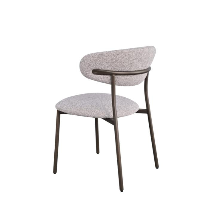 HelloChair Miyu eetkamerstoel JSJ Taupe poot dark brown