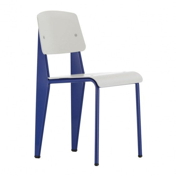 Vitra Standard SP eetkamerstoel warmgrey - marcoule bleu