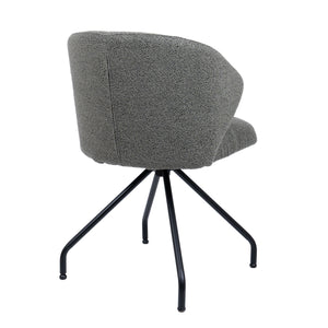 HelloChair HC111 Delfa eetkamerstoel spinpoot rond zwart Alpine Thyme