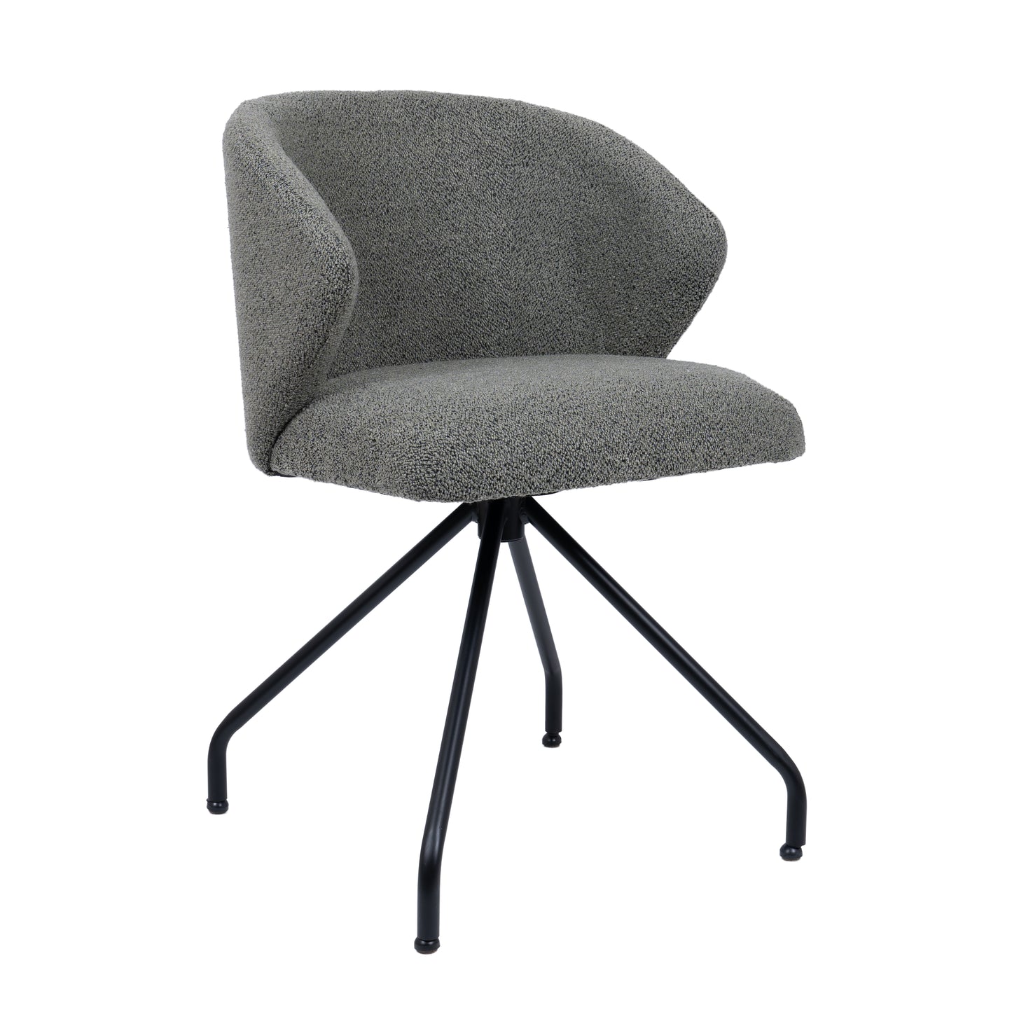 HelloChair HC111 Delfa eetkamerstoel spinpoot rond zwart Alpine Thyme