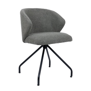 HelloChair HC111 Delfa eetkamerstoel spinpoot rond zwart Alpine Thyme
